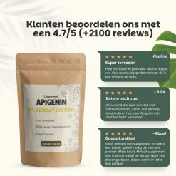 20% korting | Cupplement Apigenin Extract Capsules 100 mg