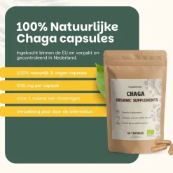20% korting | Cupplement Chaga Capsules 500 mg Biologisch