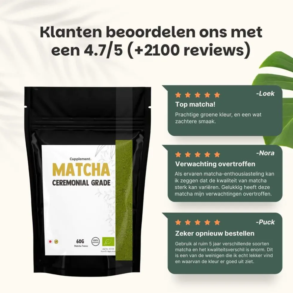 10% korting | Cupplement Combideal Matcha Poeder Ceremonial Grade