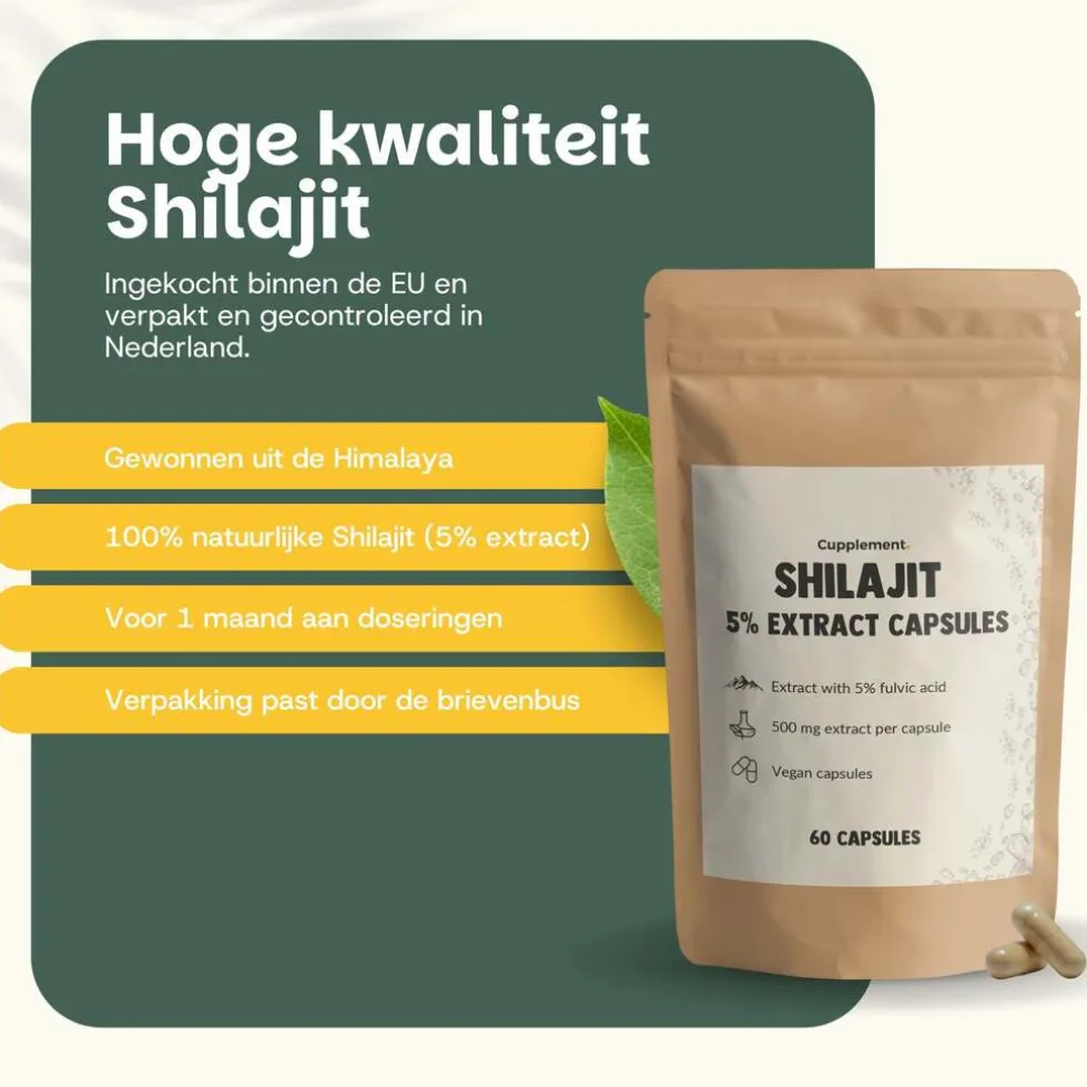 10% korting | Cupplement Combideal Shilajit Extract (5%) Capsules 500 mg
