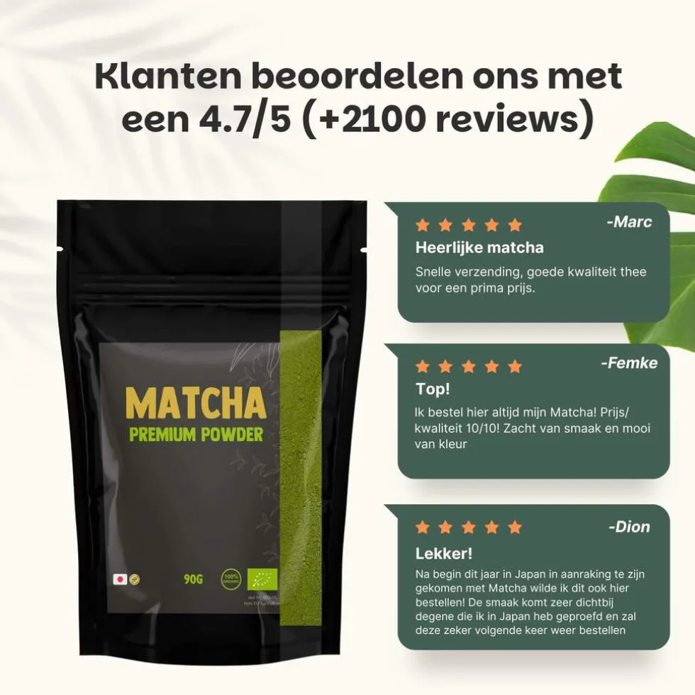 30% korting | Cupplement Multipack Matcha Thee Poeder Premium Biologisch