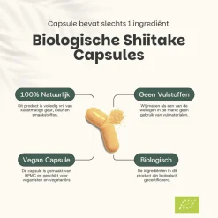 20% korting | Cupplement Shiitake Capsules 500 mg Biologisch
