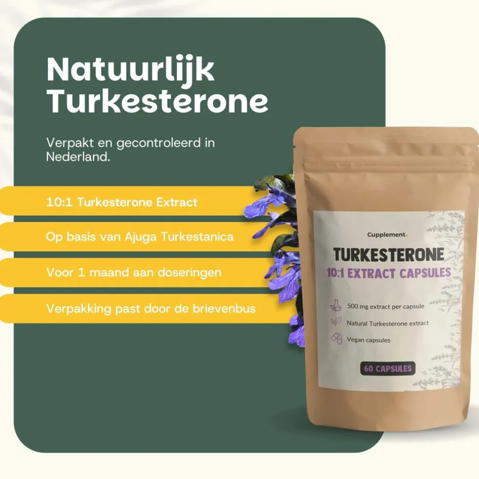 20% korting | Cupplement Turkesterone Capsules 500 mg
