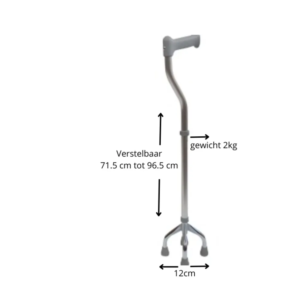 Aidapt vp159aa 4 poot wandelstok