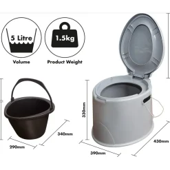 Aidapt vr275t draagbare toilet