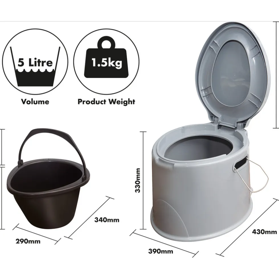 Aidapt vr275t draagbare toilet
