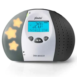 Alecto DBX-88 LIMITED - Full Eco DECT babyfoon met display, wit/antraciet