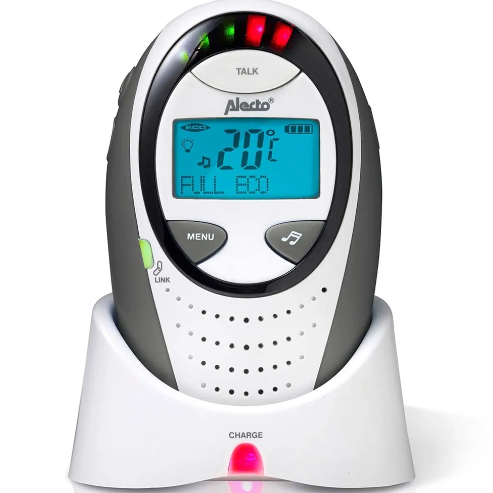 Alecto DBX-88 LIMITED - Full Eco DECT babyfoon met display, wit/antraciet