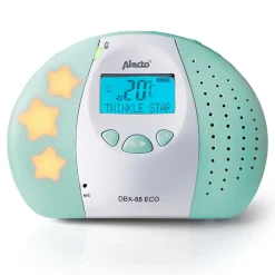 Alecto DBX-88MT - Full Eco DECT babyfoon met display, wit/mintgroen