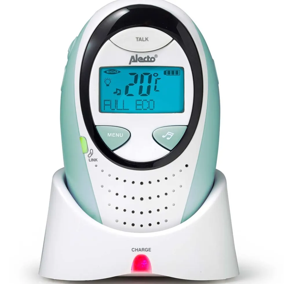 Alecto DBX-88MT - Full Eco DECT babyfoon met display, wit/mintgroen