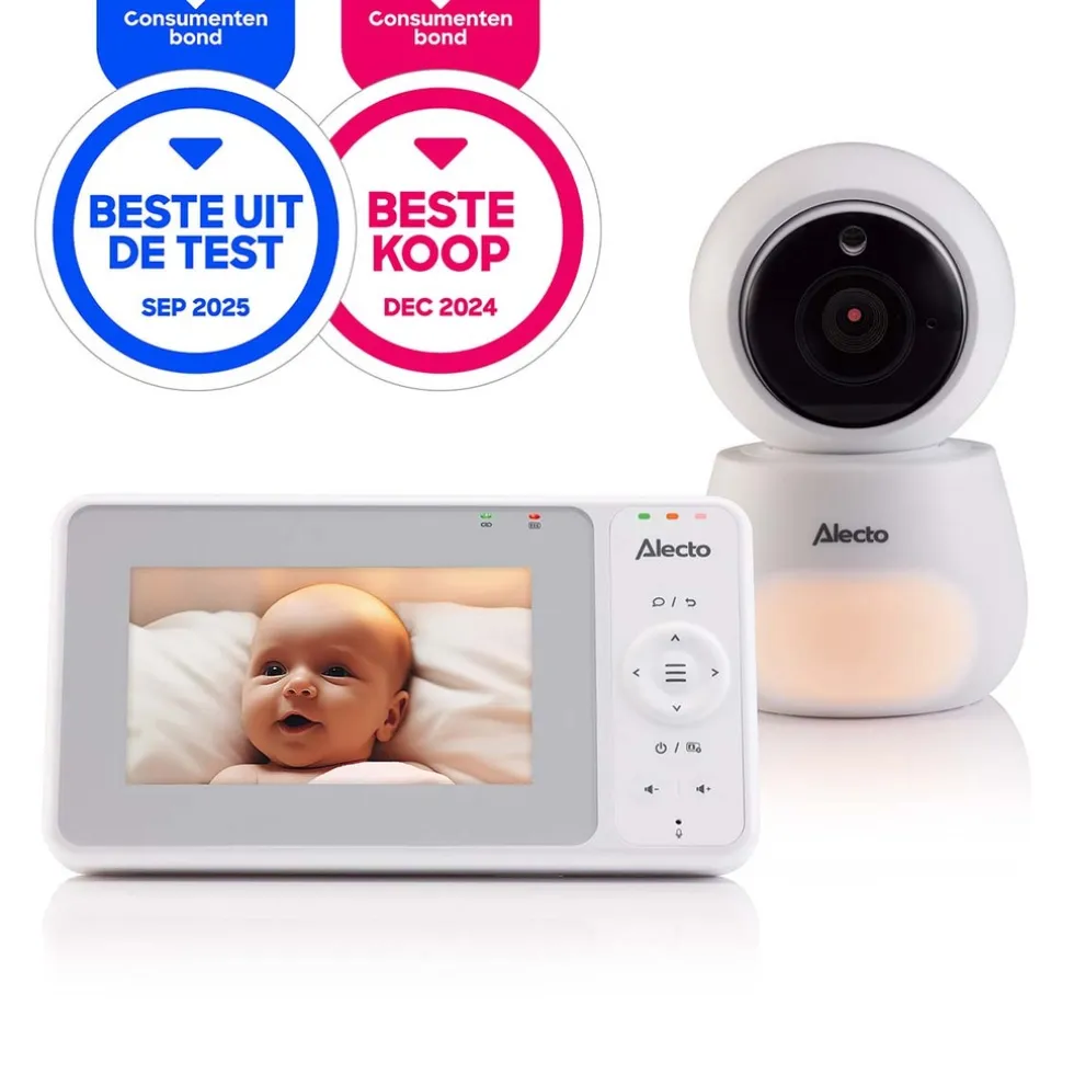 Alecto DVM2043 Babyfoon met camera met groot kleurenscherm en nachtlampje