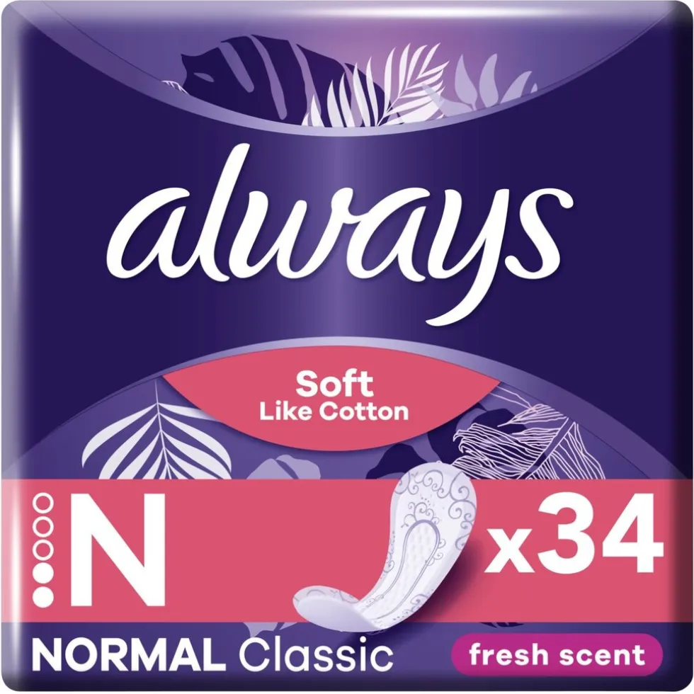 Always Dailies Soft Like Cotton Normal Fresh Inlegkruisjes