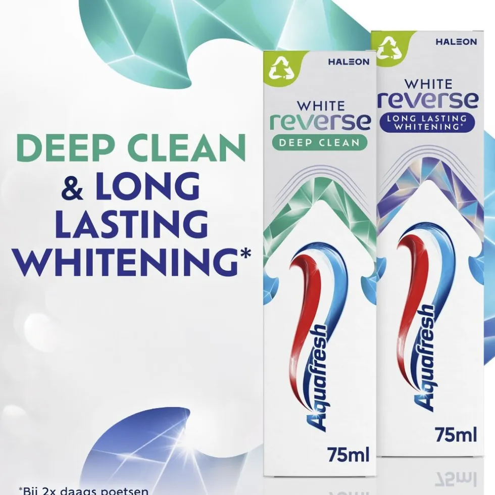 Aquafresh White Reverse Long Lasting Strengthening Tandpasta