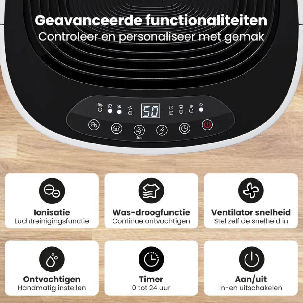 Auronic Luchtontvochtiger en Luchtreiniger 16L per dag