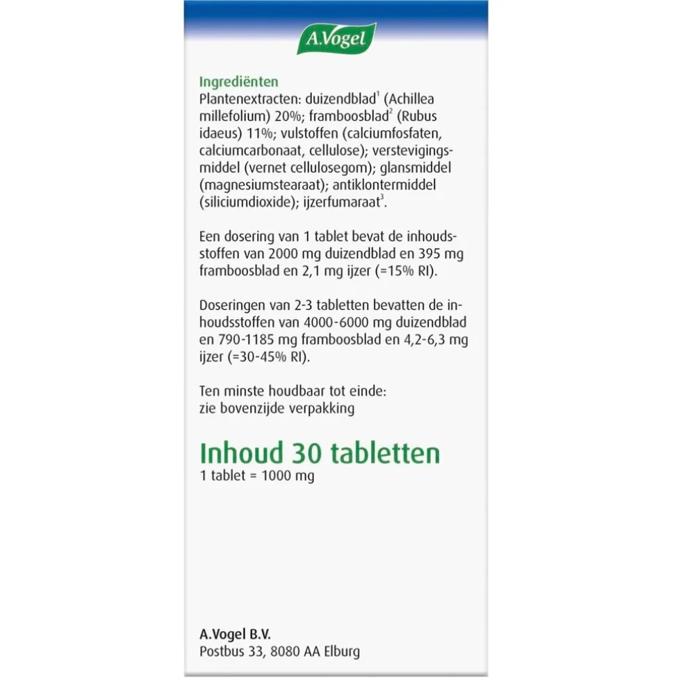 A.Vogel Menstruatie Tabletten