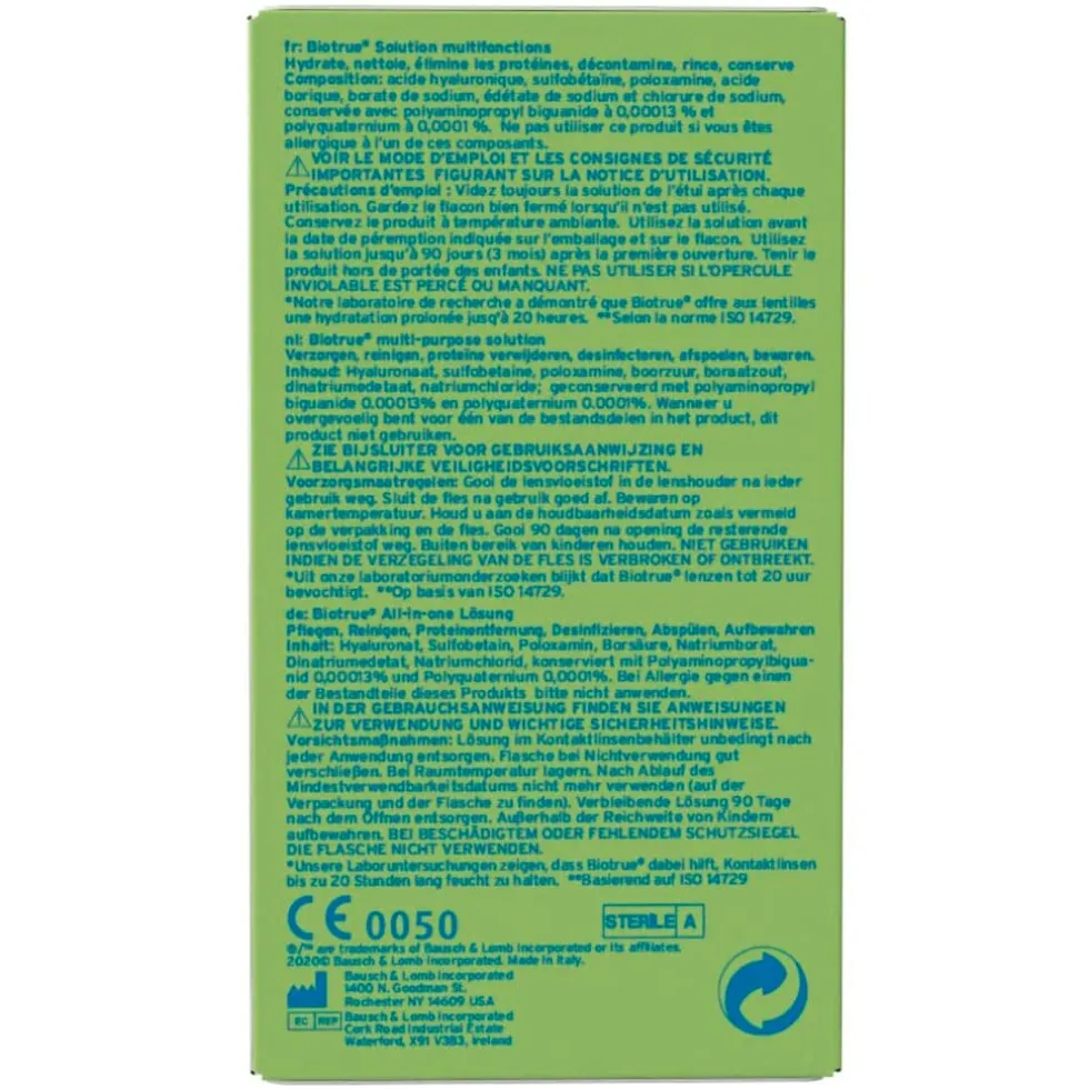 Bausch + Lomb Biotrue Multi-Purpose Solution Lenzenvloeistof Flight Pack