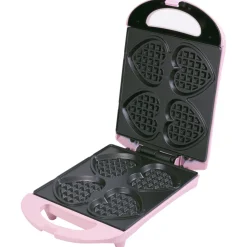 Bestron Wafelijzer Hartvormige Wafels Roze