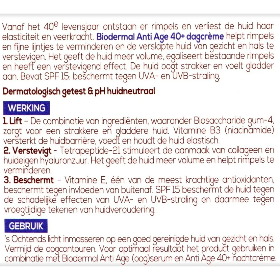 Biodermal Anti Age 40+ Dagcrème