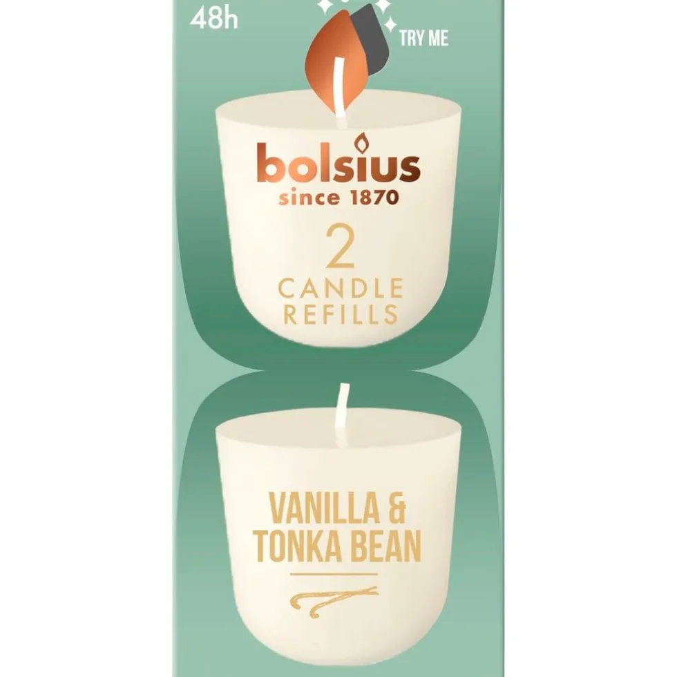 Bolsius Vanille & Tonkaboon Geurkaars Navulling