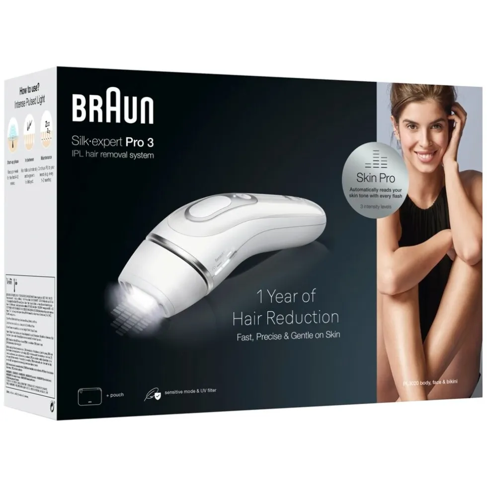 Braun IPL Silk-Expert Pro 3 PL3020 Lichtontharingsapparaat Met Etui