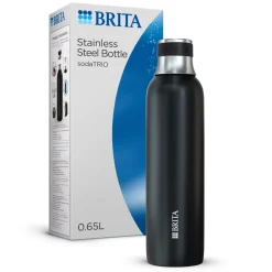 BRITA SodaTRIO RVS Kleine Fles Zwart Single Unit