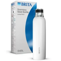 BRITA SodaTRIO RVS Kleine Fles Wit Single Unit