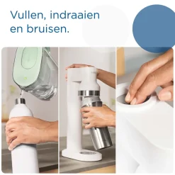 BRITA SodaTRIO RVS Kleine Fles Wit Single Unit