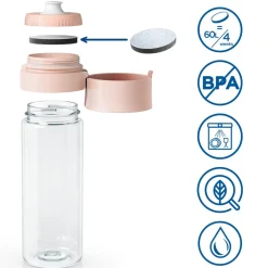 BRITA Waterfilterfles Vital 0.6L Abrikoos inclusief 2 MicroDisc Single Unit