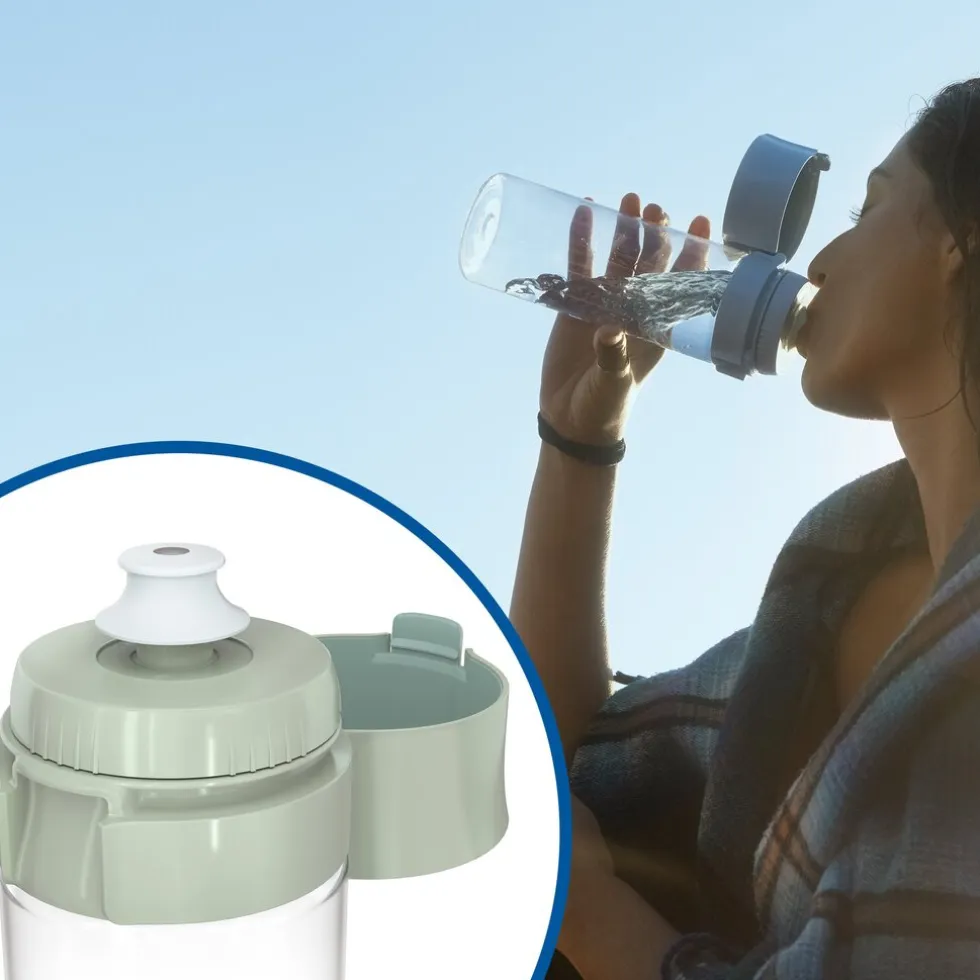 BRITA Waterfilterfles Vital 0.6L Lichtgroen inclusief 2 MicroDisc Single Unit