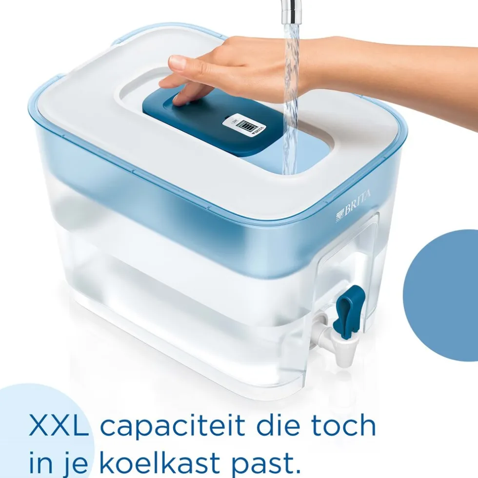 BRITA Waterfilterkan Flow Cool 8.2L Blauw incl. 1 MAXTRA PRO ALL-IN-1 Waterfilterpatroon