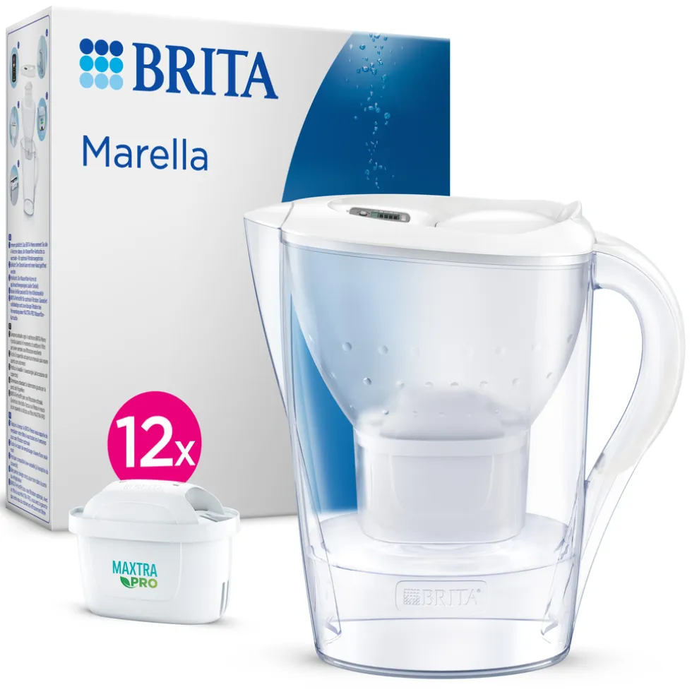 BRITA Waterfilterkan Marella Cool 2.4L Wit incl.12 MAXTRA PRO waterfilterpatroon