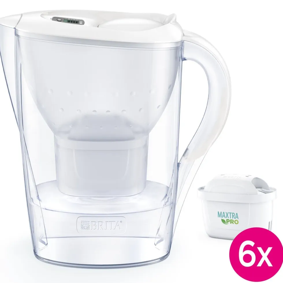 BRITA Waterfilterkan Marella Cool 2.4L Wit incl. 6 MAXTRA PRO waterfilterpatroon