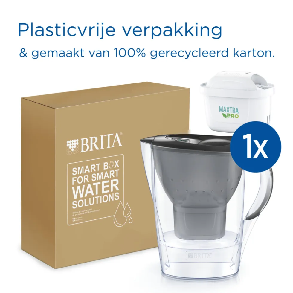 BRITA Waterfilterkan Marella Cool 2.4L Grijs incl.1 MAXTRA PRO ALL-IN-1 Waterfilterpatroon