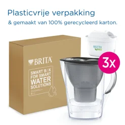 BRITA Waterfilterkan Marella Cool 2.4L Grijs incl. 3 MAXTRA PRO ALL-IN-1 Filterpatroon