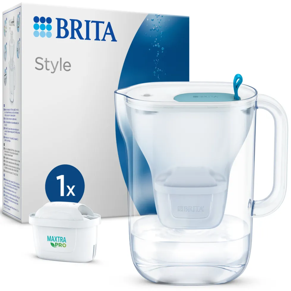 BRITA Waterfilterkan Style Cool 2.4L Blauw inclusief 1 MAXTRA PRO waterfilterpatroon