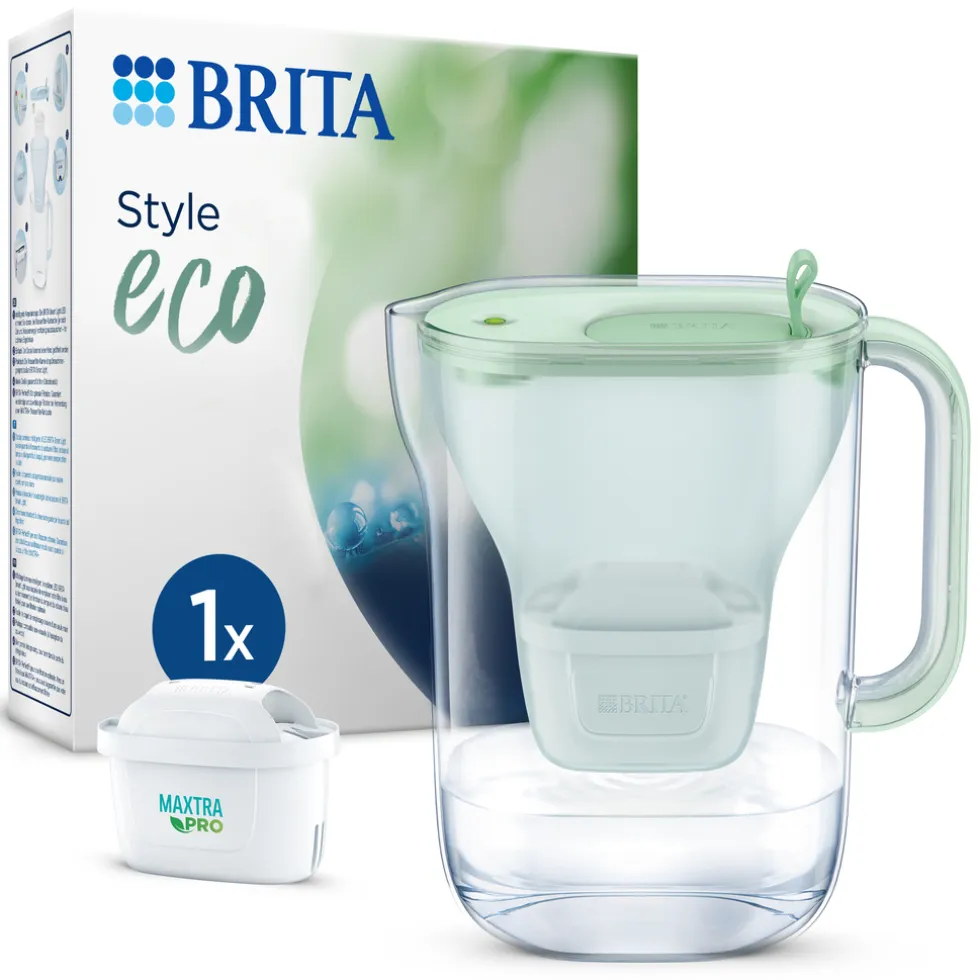 BRITA Waterfilterkan Style eco Cool 2.4L Groen incl.f 1 MAXTRA PRO waterfilterpatroon