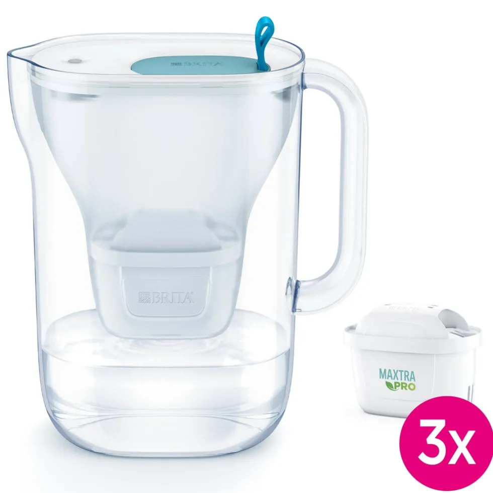 BRITA Waterfilterkan Style Cool 2.4L Blauw inclusief 3 MAXTRA PRO waterfilterpatroon