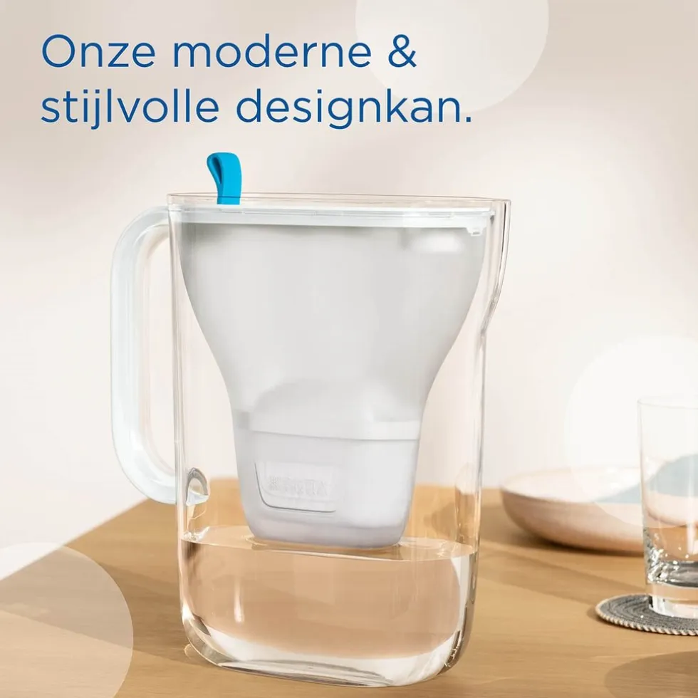 BRITA Waterfilterkan Style Cool 2.4L Blauw inclusief 3 MAXTRA PRO waterfilterpatroon