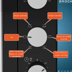 Brock Electronics elektrische mini vrijstaande convectie grill oven