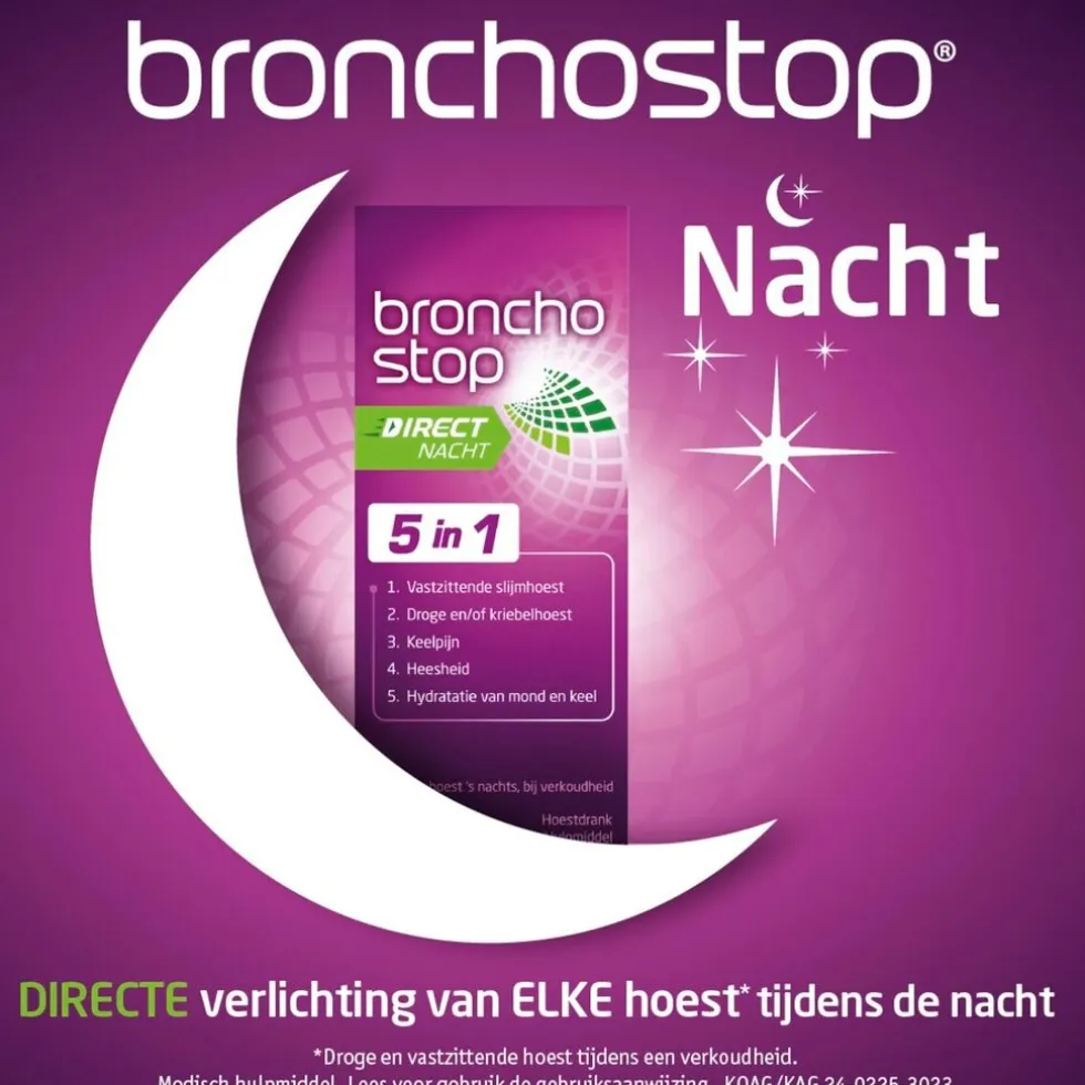 Bronchostop Direct Nacht 5-in-1 Hoestdrank
