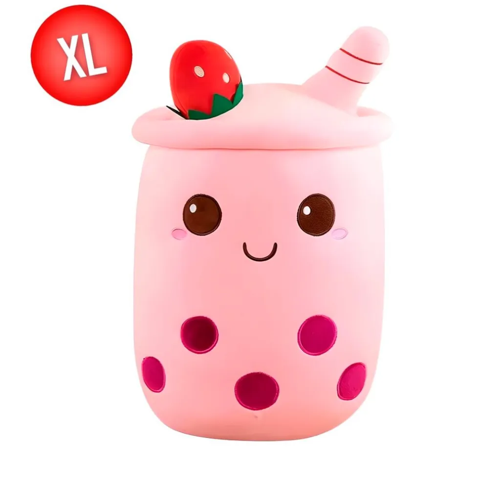 Bubble Tea Pink Snuggle Shape Knuffel