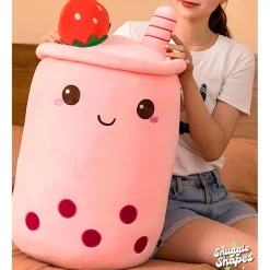 Bubble Tea Pink Snuggle Shape Knuffel