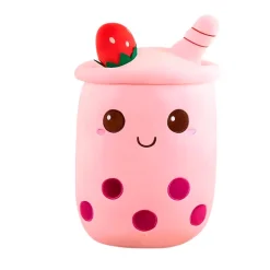 Bubble Tea Pink Snuggle Shape Knuffel