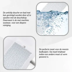 Buxibo Antislip Douchemat Badmat met Zuignappen voor Bad Douche Badkamer