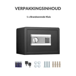 Buxibo Brandwerende Kluis Brandkast Met Digitaal Codeslot en Sleutel