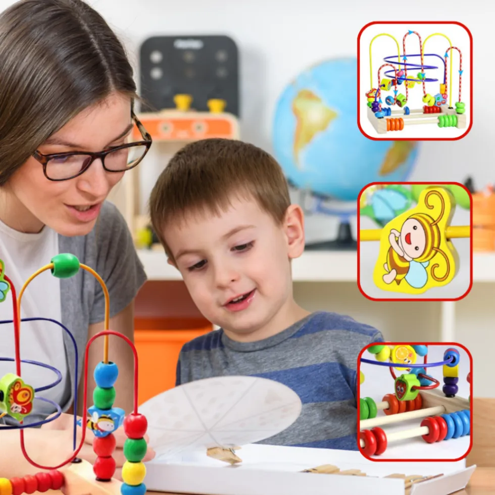 Buxibo Houten Telraam Kinder Speelgoed Rekenrek Educatief Spelen