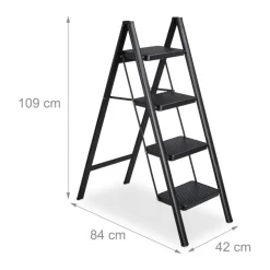 Buxibo Keukentrapje Vouwladder 4 Staps Keukenopstapje Opvouwbare ladderkruk