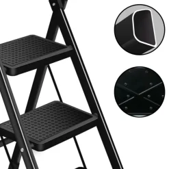 Buxibo Keukentrapje Vouwladder 3 Staps Keukenopstapje Opvouwbare ladderkruk