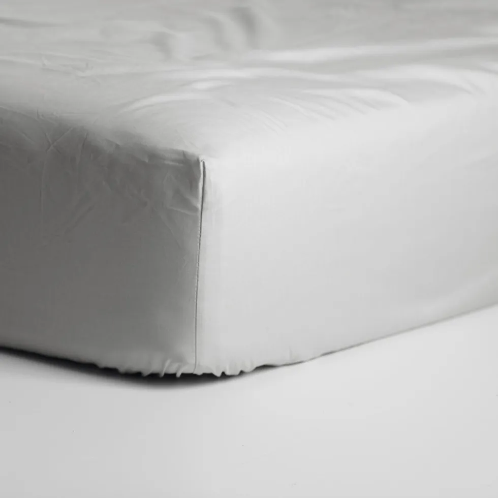 Cinderella Hoeslaken Basic Katoen 30cm Hoekhoogte - light grey 90x210cm
