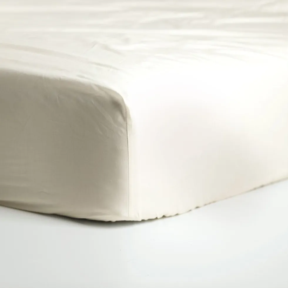 Cinderella Hoeslaken Basic Katoen 30cm Hoekhoogte - ivoor 90x210cm